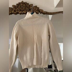 Kinross Cashmere Cream Turtleneck Sweater